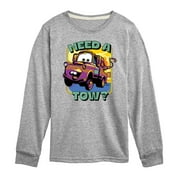 Disney Cars - Mater Need A Tow - Toddler \u0026 Youth Long Sleeve Graphic T-Shirt